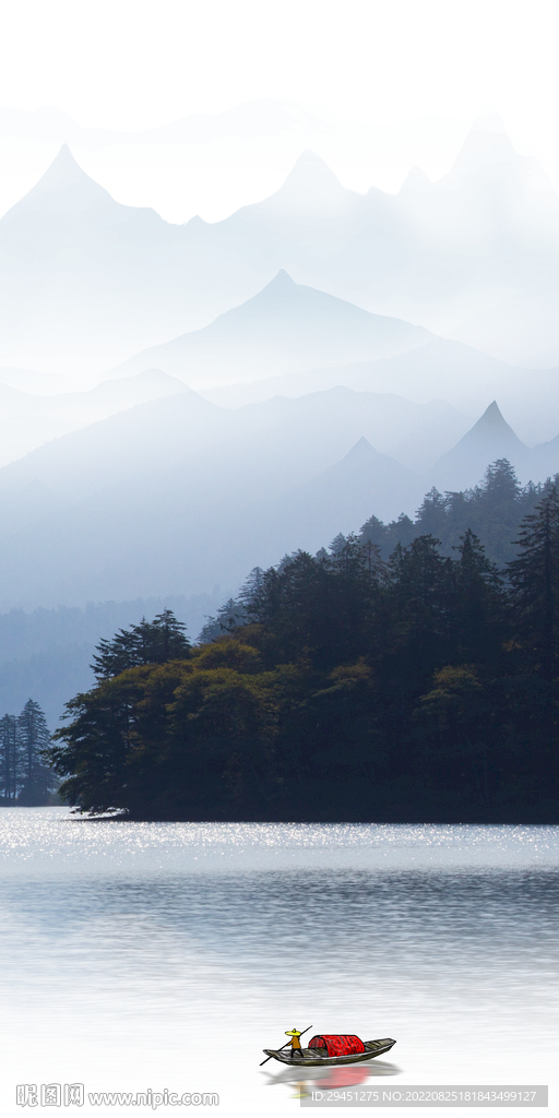 中式意境现代玄关 Tif分层