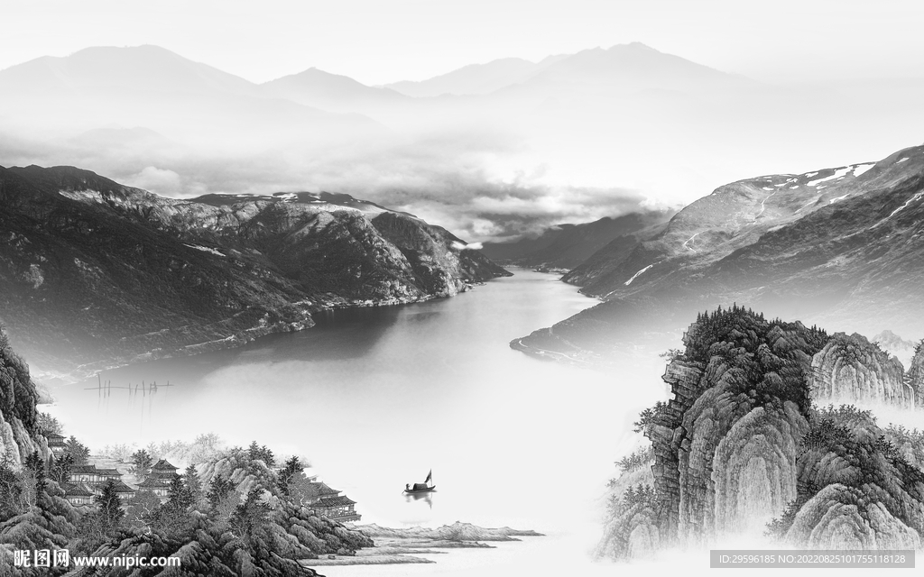 别墅灰色新山水图 TIF分层