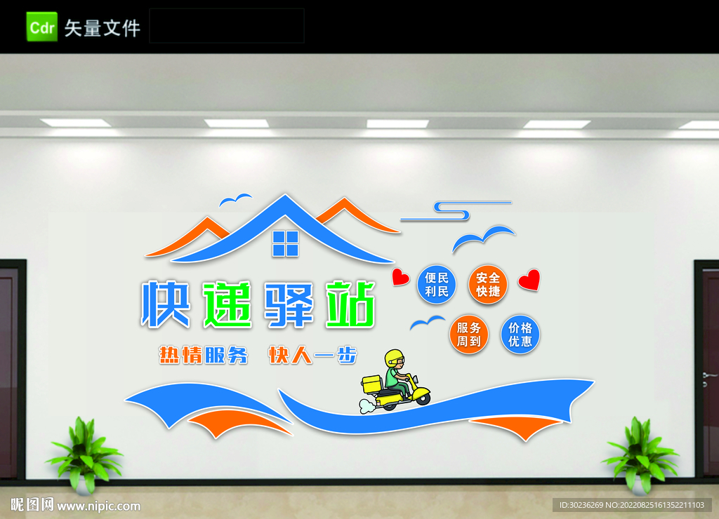 快递驿站展板