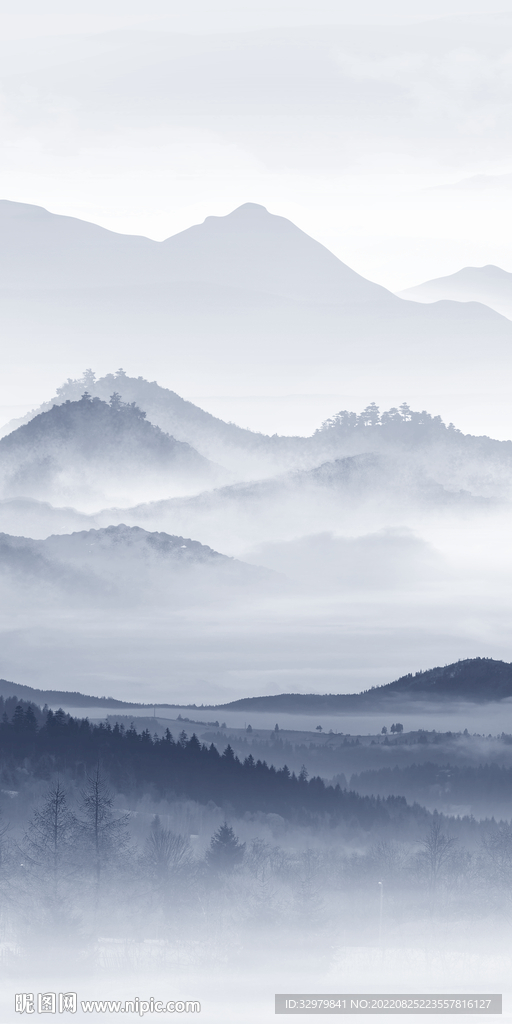 水墨现代高端山水 TIf分层