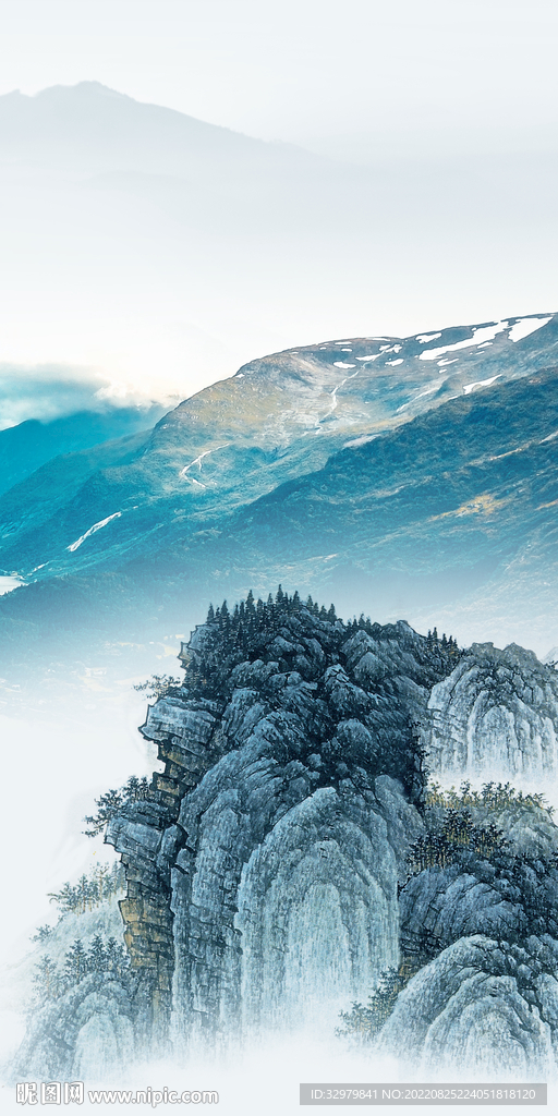 爆款现代高端山水 TIf分层