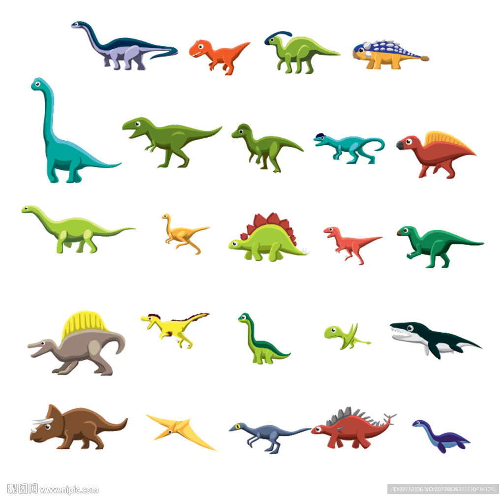 儿童认识恐龙图片动漫图片