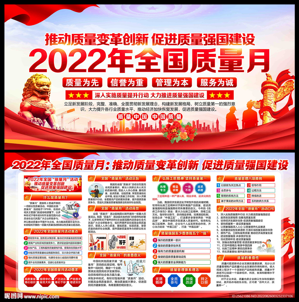 2022年全国质量月展板