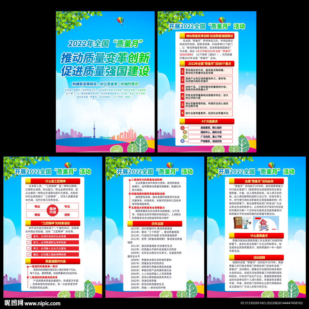 全国质量月展板