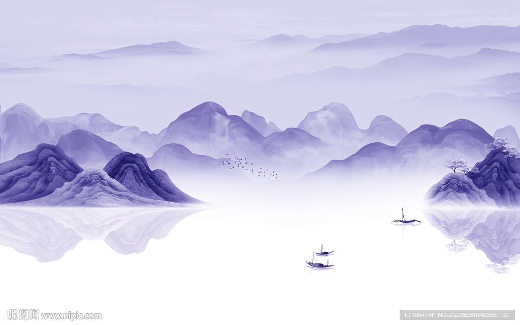 人气新山水背景画 TIf分层