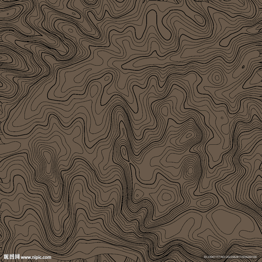 手绘土黄黑色线条