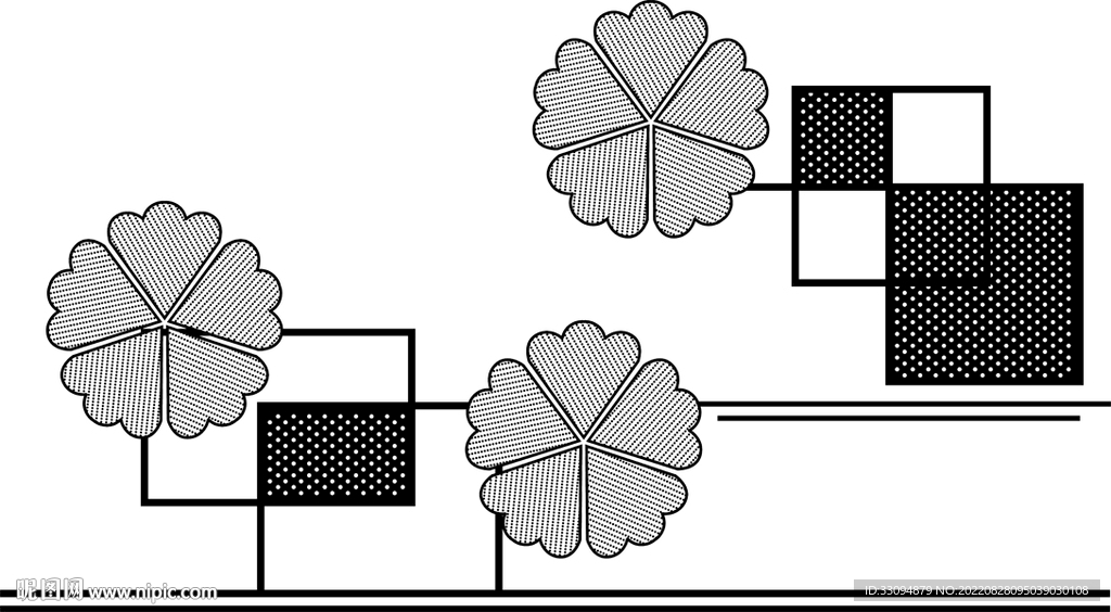 矢量抽象花