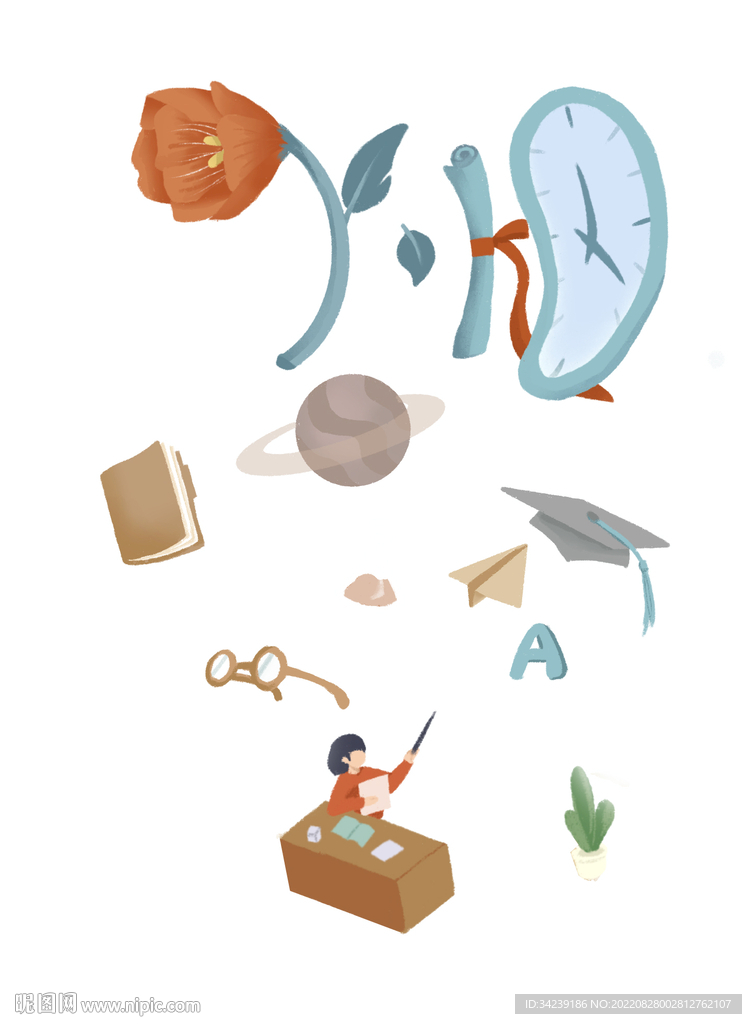 教师节小元素免抠素材