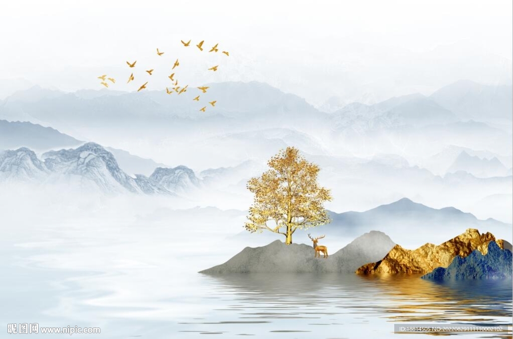 山水背景墙
