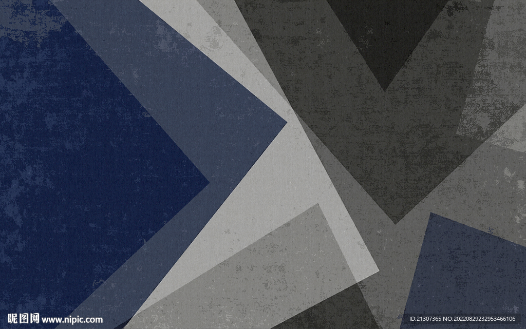 灰蓝色几何现代北欧抽象地毯