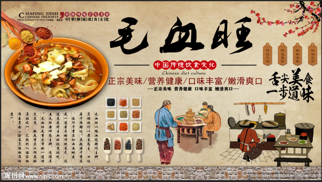 毛血旺背景墙