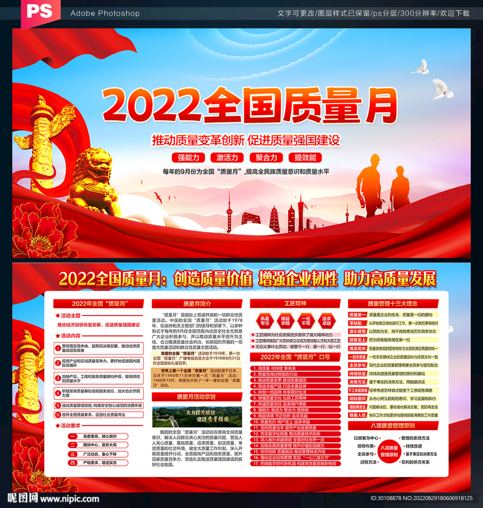 2022全国质量月展板