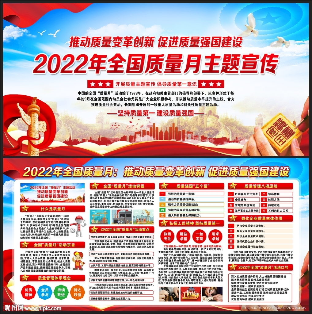 2022全国质量月展板