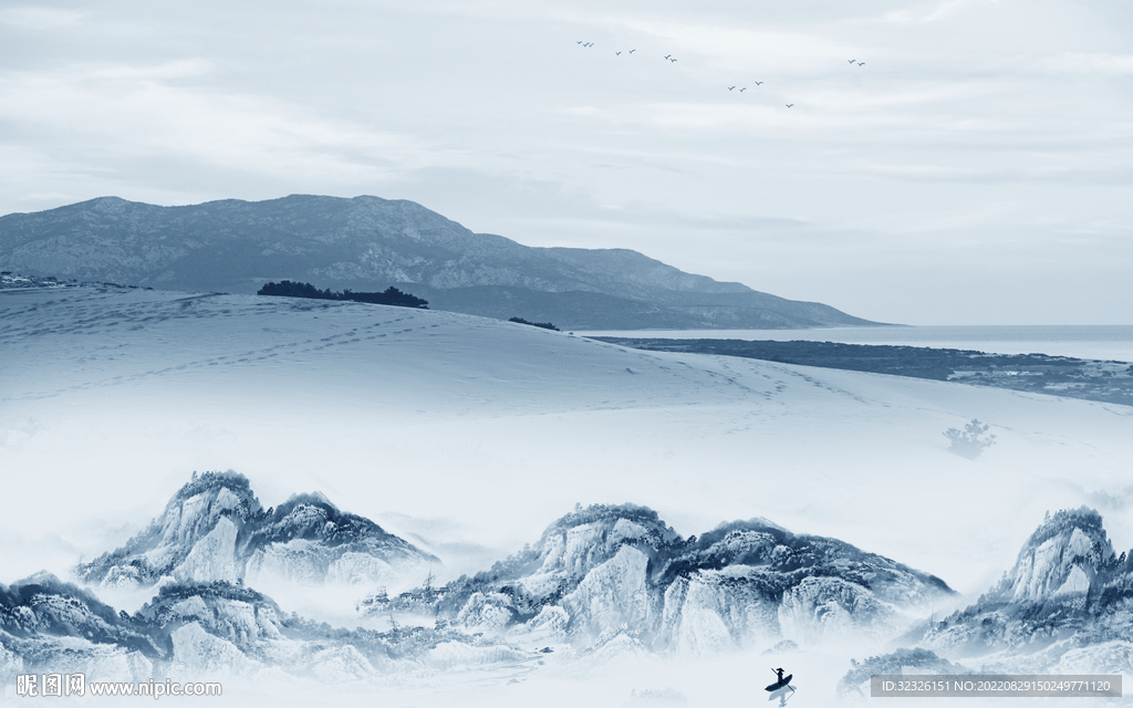 意境中式新品山水 Tif分层