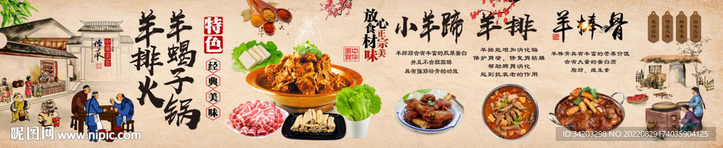 羊蝎子背景墙