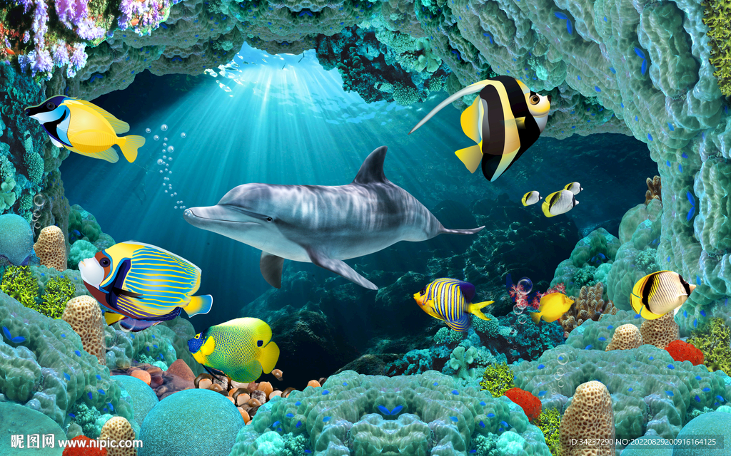 海底世界 壁画 