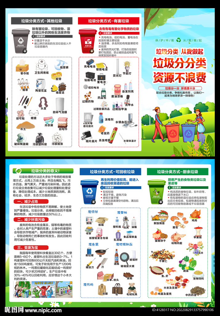 垃圾分类指南折页