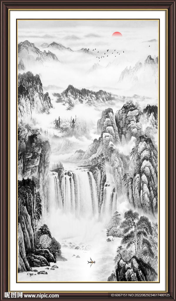 竖幅国画