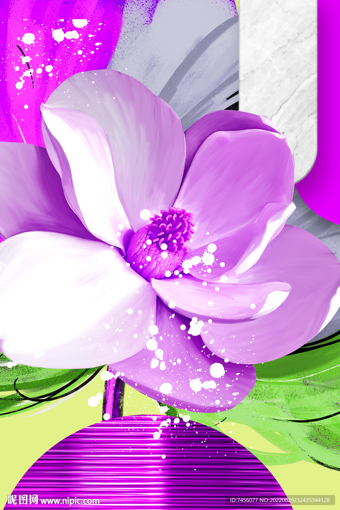 水彩花卉高清艺术挂画装饰画