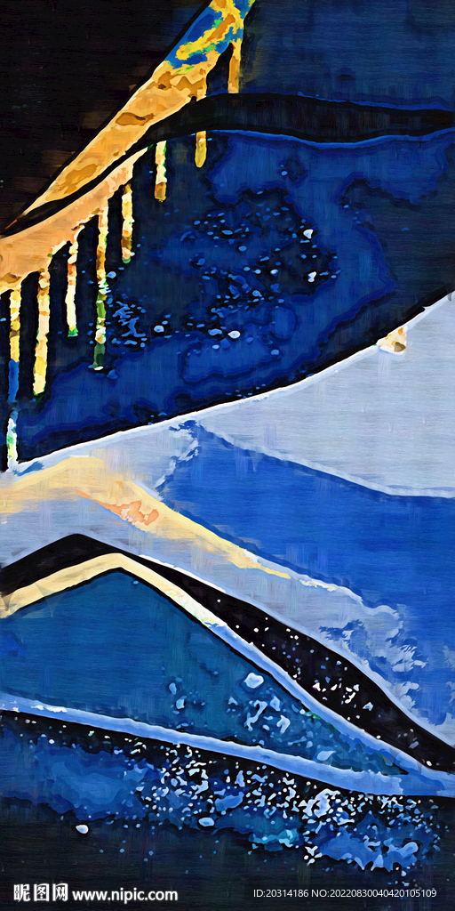 抽象油画壁画