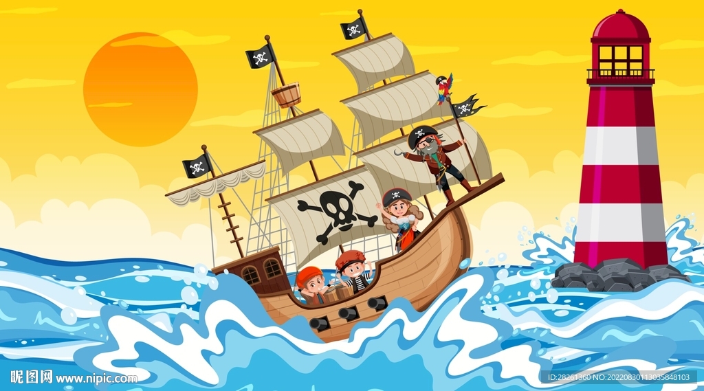 海盗船复古风