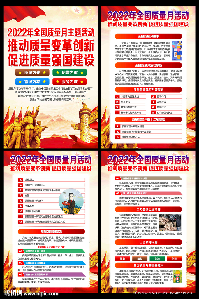 2022年质量月展板