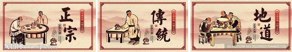 铜火锅系列挂画背景