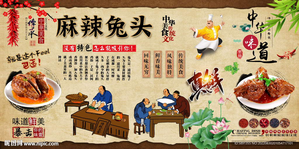 麻辣兔头背景墙