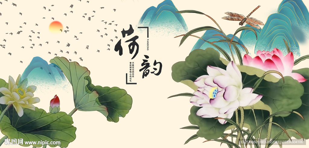 荷花国画荷花