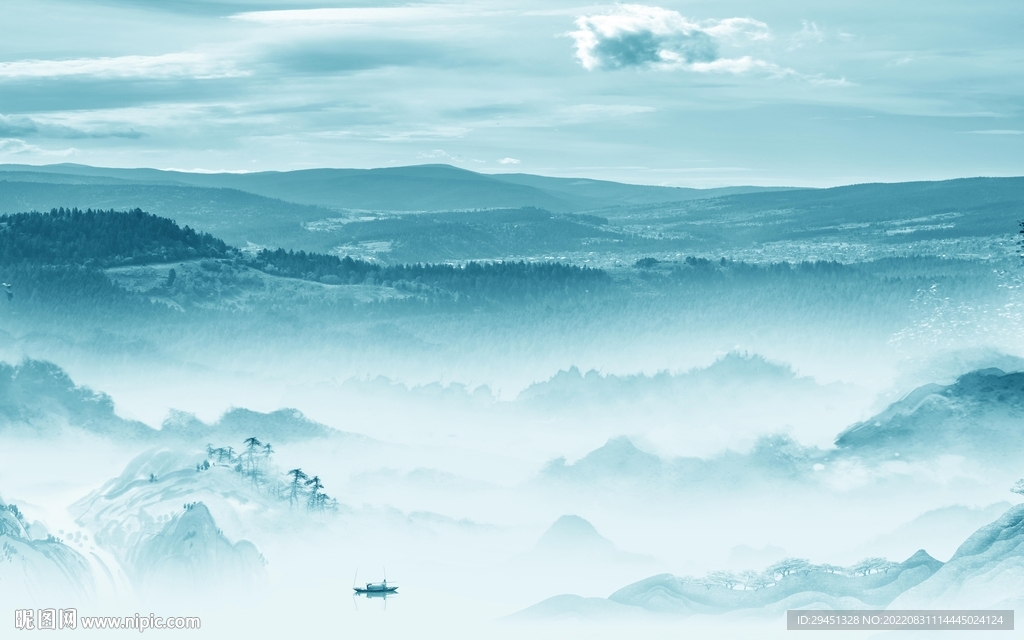 最新意境山水 Tif分层