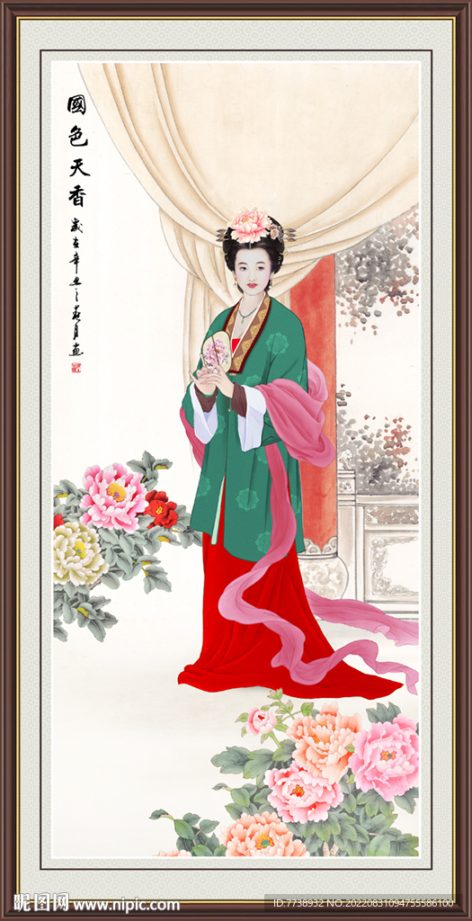 牡丹仕女图