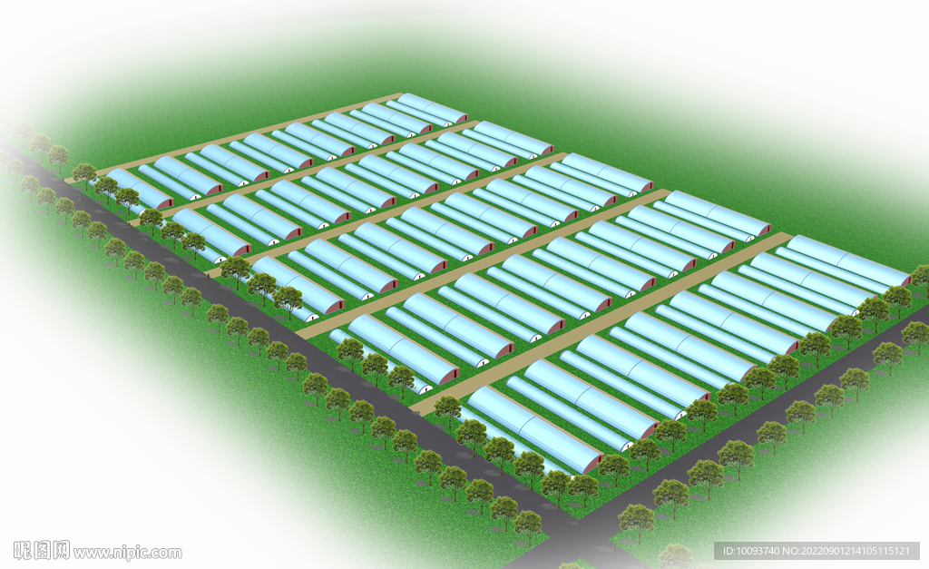 温室大棚区效果图