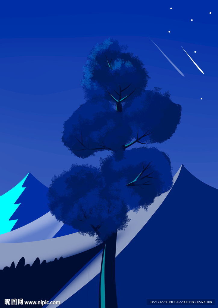 克莱因蓝插画