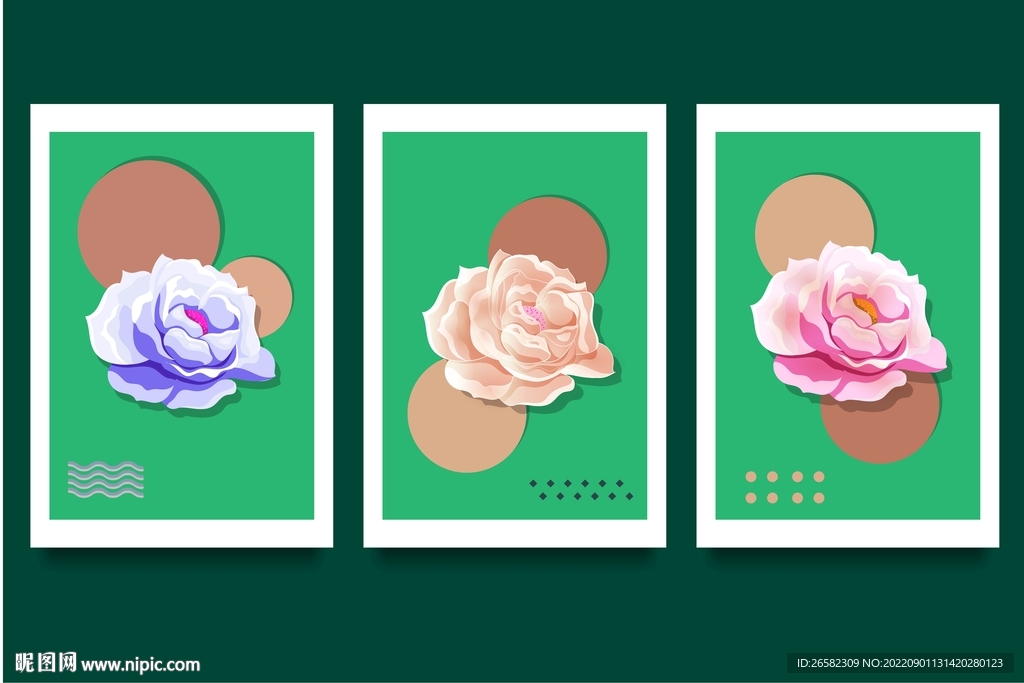 现代简约花卉装饰画