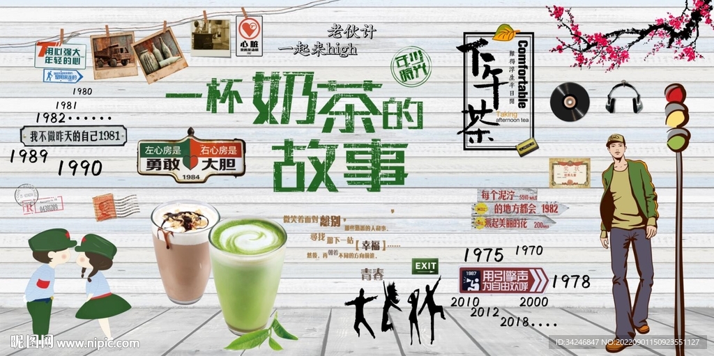 咖啡奶茶背景