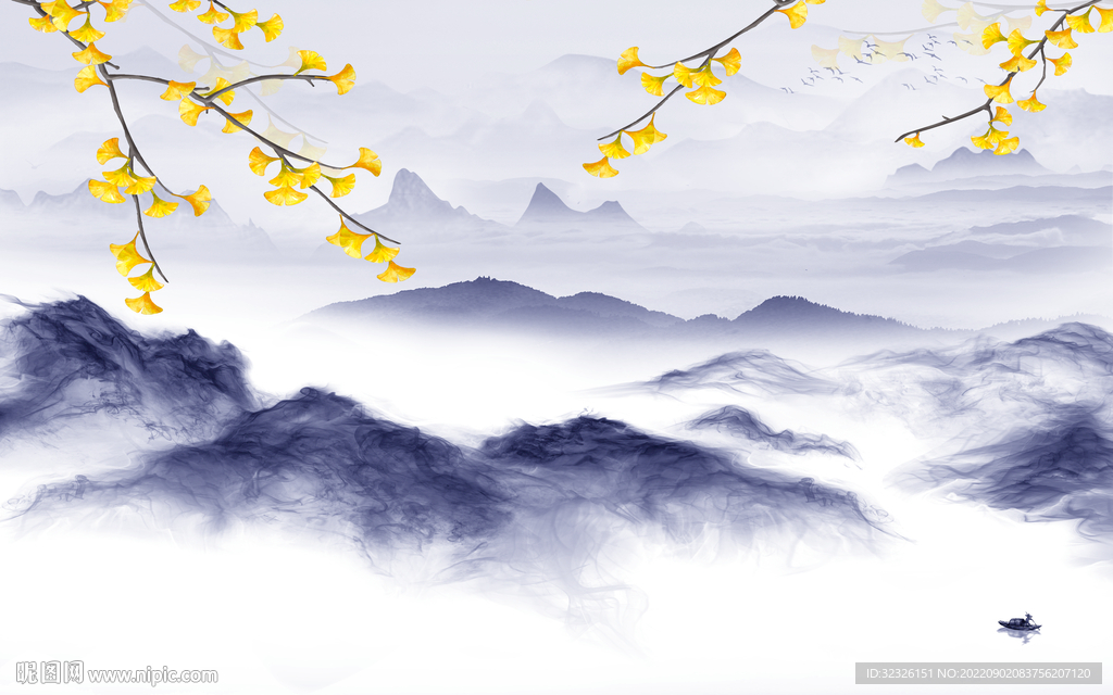 最新上架山水画 Tif分层