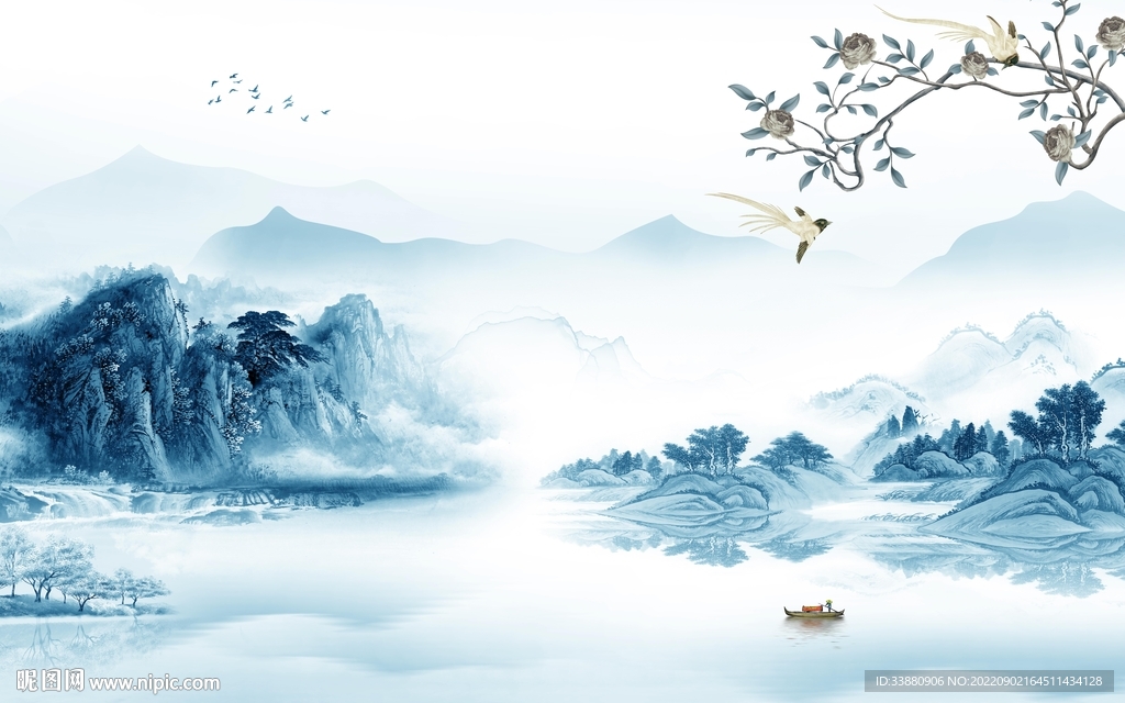 电视新上架山水画 tif分层