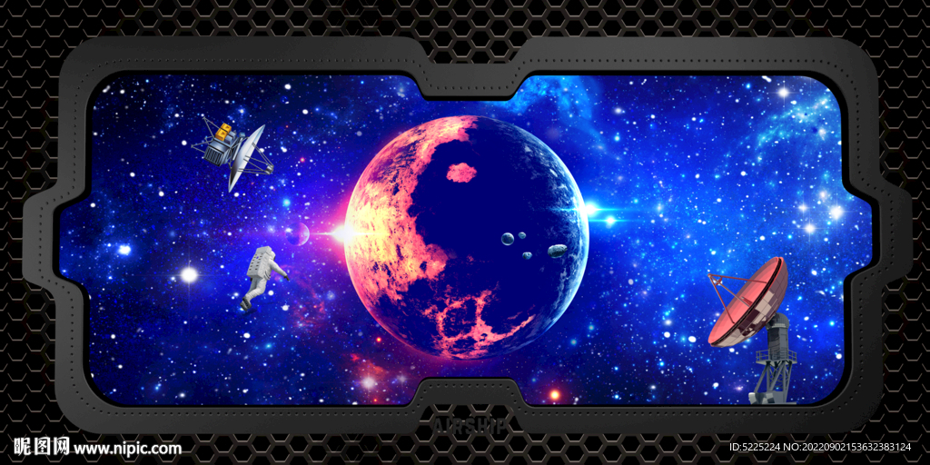 科幻太空舱宇宙星球