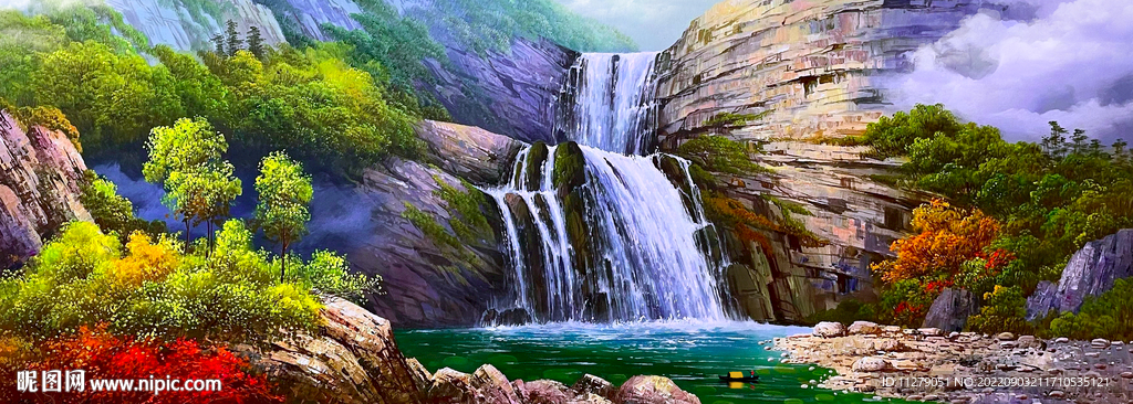 山水风景油画