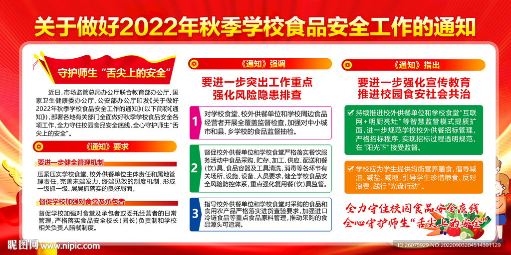 2022年秋季学校食品安全工作