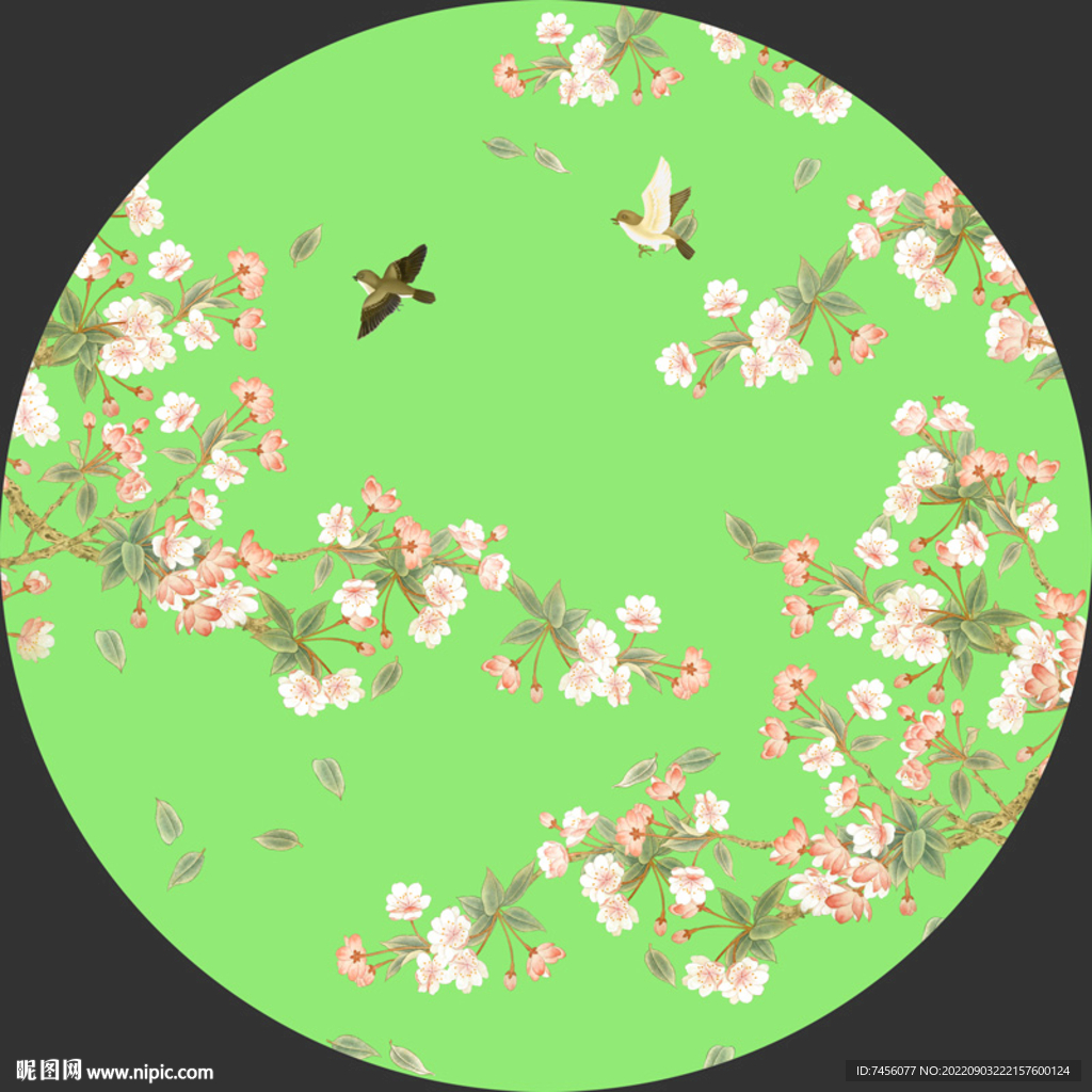 花鸟中式高清挂画装饰画