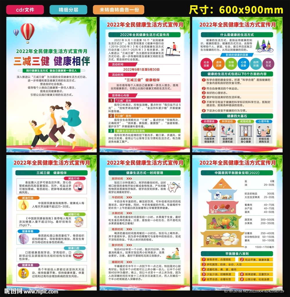 全民健康生活方式海报