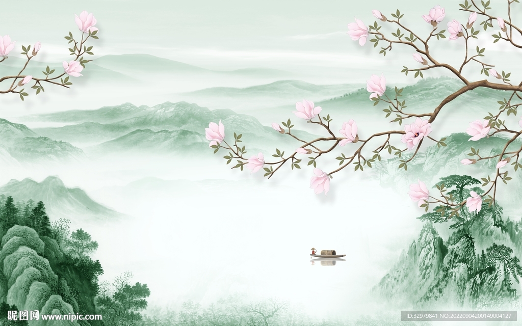 高档沙发新山水画 TIf分层