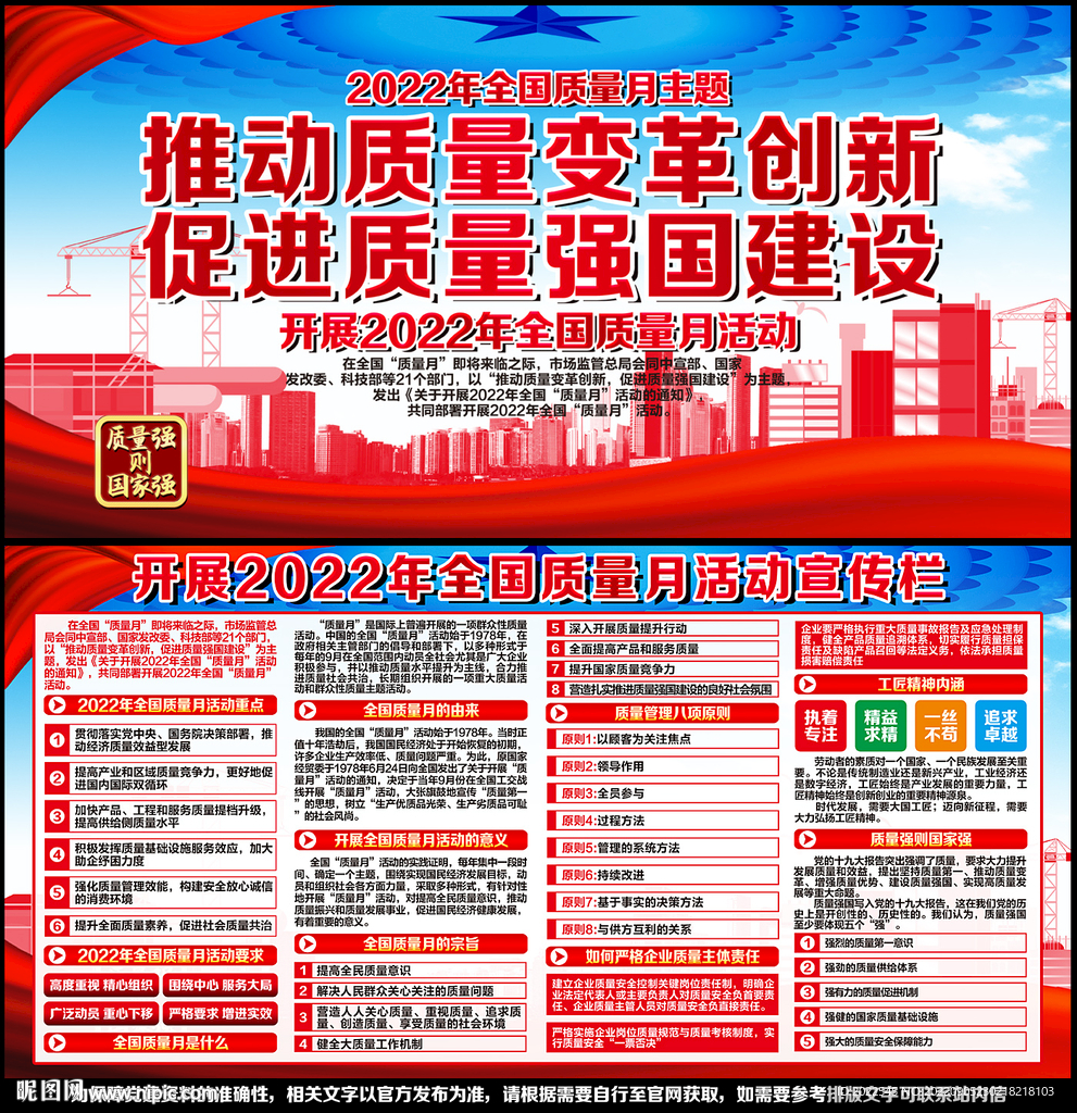 全国质量月展板