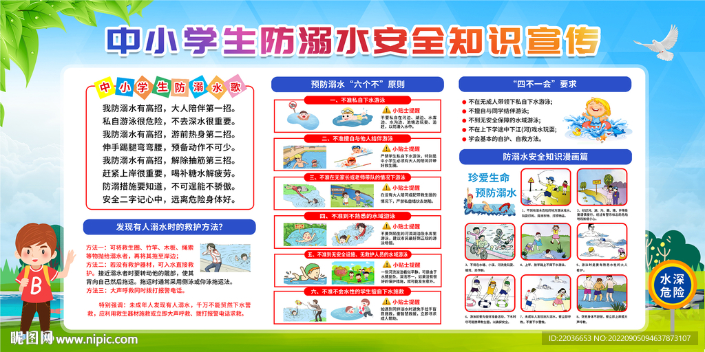 中小学生防溺水安全知识宣传栏