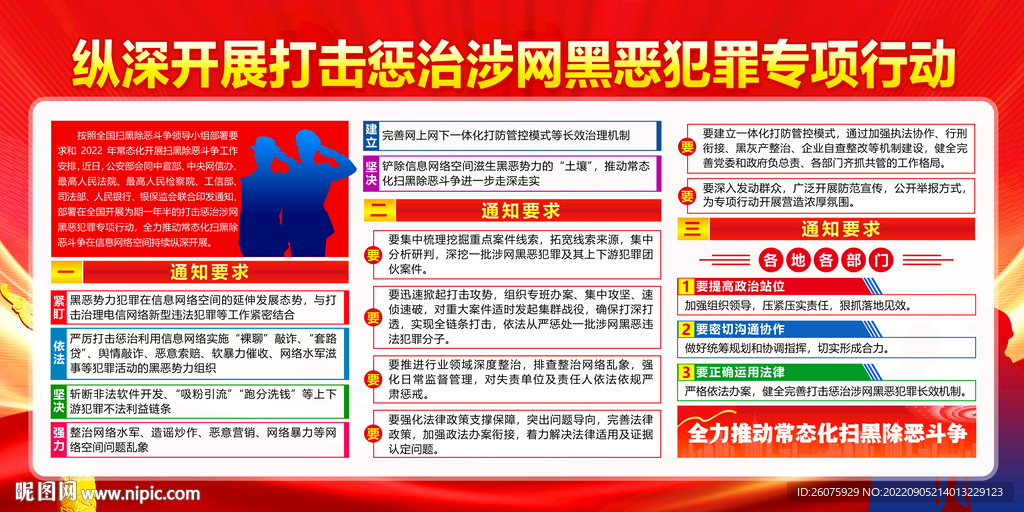 开展打击惩治涉网黑恶犯罪行动