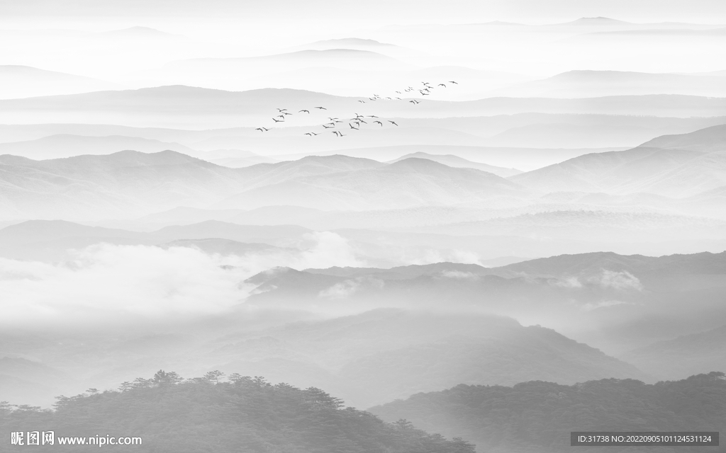 新中式山水装饰画