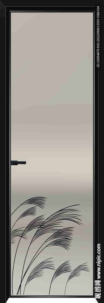 高清分层透明底平开门打印图