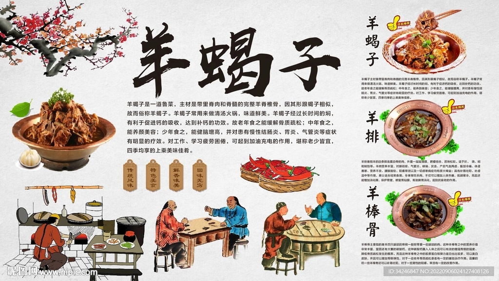 羊蝎子背景