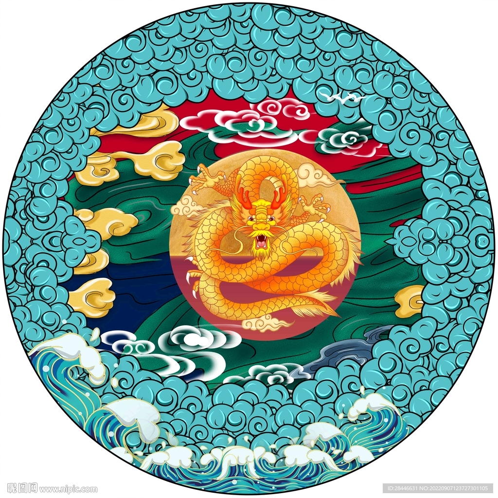 新中式圆形装饰画